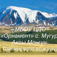 МБОУ ЦДО «Орнамент» с.Мугур-Аксы