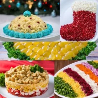 Салаты | Десерты - новогодние праздничные закуски Цезарь, Гречески, Супы, Готовка, Рецепты, Домашние, Быстрые, советские на новый год